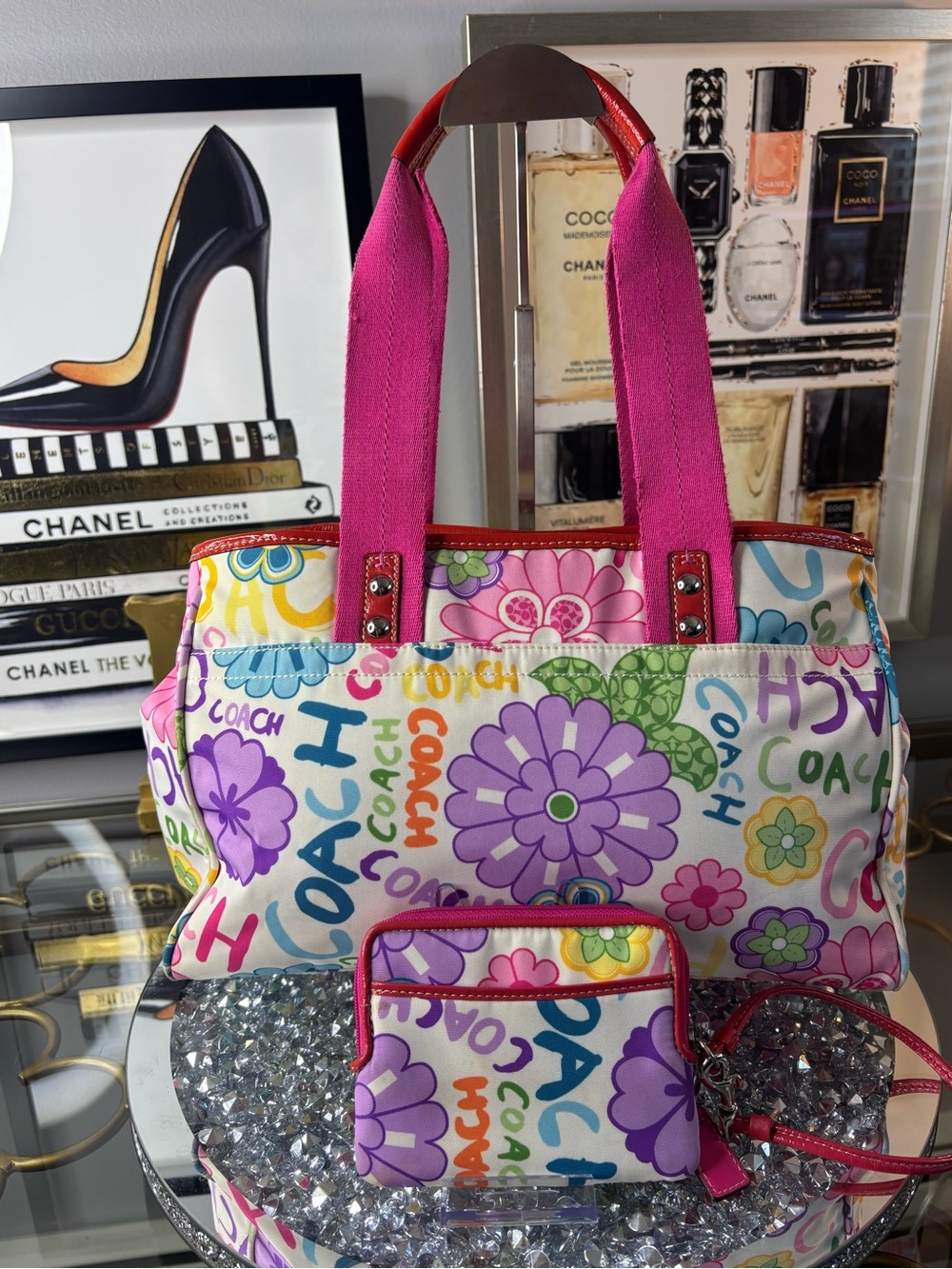 Coach 2010 y2k poppy Daisy Graffiti Floral set EUC - Picture 4 of 16